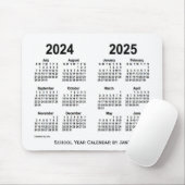 Tapis De Souris Calendrier de l'école blanche 2024-2025 par Janz (Avec souris)