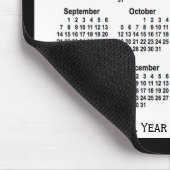 Tapis De Souris Calendrier de l'école noire et blanche 2025-2026 p (Coin)