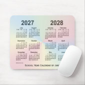 Tapis De Souris Calendrier de l'école Rainbow Cloud 2027-2028 par  (Avec souris)