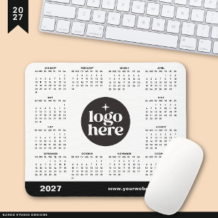 Tapis De Souris Calendrier de marketing 2027 Logo Entreprise Ici