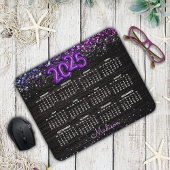 Tapis De Souris Calendrier de monogramme de parties scintillant no