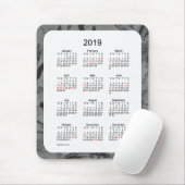 Tapis De Souris Calendrier de vacances de l'art 2019 noir par le (Avec souris)