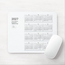 Calendrier d'entreprise minimaliste 2027 pour déco