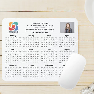 Tapis De Souris Calendrier d'entreprise personnalisé avec logo 202