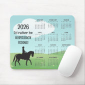 Tapis De Souris Calendrier d'équitation 2025 (Avec souris)