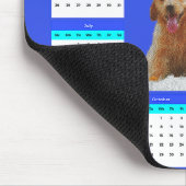 Tapis De Souris Calendrier des chiens de trieuse dorée sur mesure (Coin)