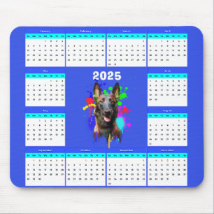 Tapis De Souris Calendrier des chiens mignons Malinois