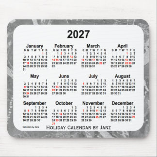 Tapis De Souris Calendrier des fêtes d'argent 2027 par Janz Mouse