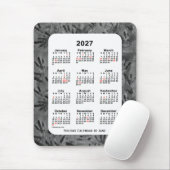 Tapis De Souris Calendrier des fêtes d'art noir 2027 par Janz (Avec souris)