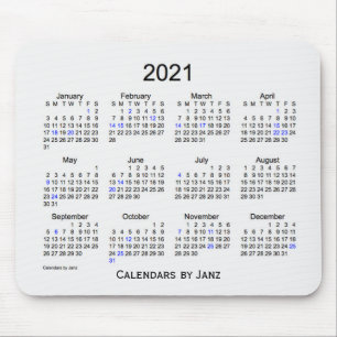 Tapis De Souris Calendrier des fêtes de la fumée blanche 2021 par