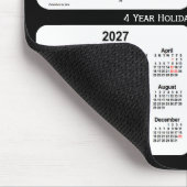 Tapis De Souris Calendrier des fêtes noires et blanches 2025-2028  (Coin)