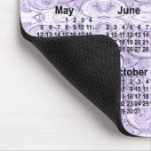 Tapis De Souris Calendrier des petites bulles violettes 2024 par J (Coin)