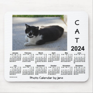 Tapis De Souris Calendrier des photos de chat de Sassy 2024 par Ja