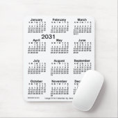 Tapis De Souris Calendrier d'impression blanc 2031 par Janz (Avec souris)