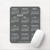 Tapis De Souris Calendrier d'impression gros charbon de bois 2024  (Avec souris)