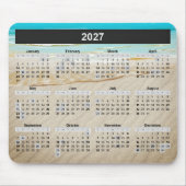 Tapis De Souris Calendrier d'Ocean Beach 2027 (Devant)