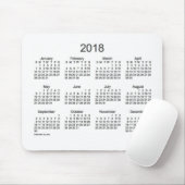 Tapis De Souris Calendrier du charbon de bois 2018 et du blanc par (Avec souris)