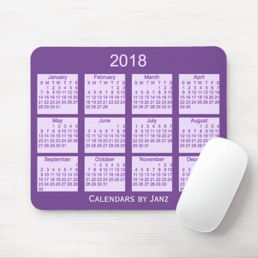 Tapis De Souris Calendrier enfermé dans une boîte 2018 par (Avec souris)