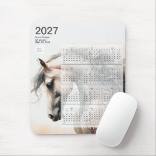 Tapis De Souris Calendrier équestre Cheval Entreprise Logo 2027