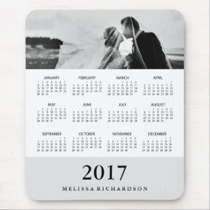 Tapis De Souris Calendrier et photo de Gris Gris Moderne 2017