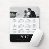 Tapis De Souris Calendrier et photo de Modern Black Stripe 2017 (Avec souris)