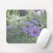 Tapis De Souris Calendrier floral 2012 (Avec souris)