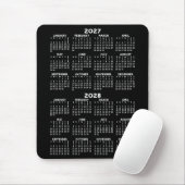 Tapis De Souris Calendrier - fond noir - Vertical (Avec souris)