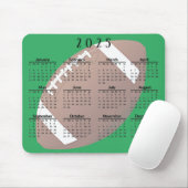 Tapis De Souris Calendrier Football 2025 (Avec souris)