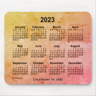 Tapis De Souris Calendrier gris pâli 2023 par Janz Mouse Pad