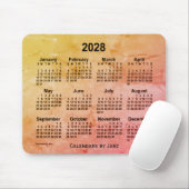 Tapis De Souris Calendrier gris pâli 2028 par Janz Mouse Pad (Avec souris)