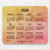 Tapis De Souris Calendrier gris pâli 2028 par Janz Mouse Pad (Devant)