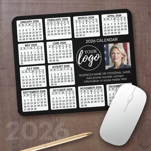 Tapis De Souris Calendrier - logo, photo