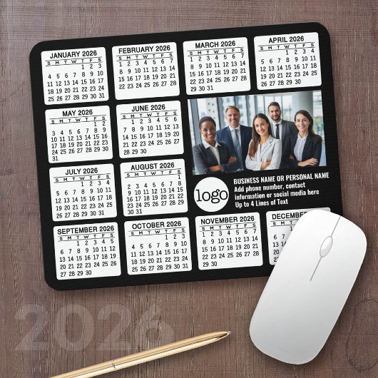Tapis De Souris Calendrier - logo, photo