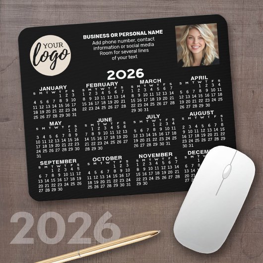 Tapis De Souris Calendrier - logo, photo, contact professionnel - 