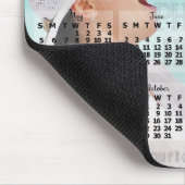 Tapis De Souris Calendrier mensuel 2019 Année Noir Ajouter un text (Coin)