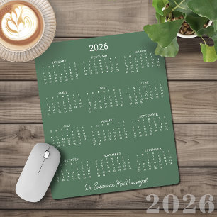 Tapis De Souris Calendrier minimaliste de bureau moderne 2026