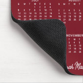 Tapis De Souris Calendrier minimaliste rouge Bourgogne 2026 (Coin)