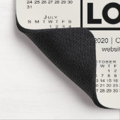 Tapis De Souris Calendrier moderne 2020 Business Company Logo Beig (Coin)