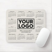 Tapis De Souris Calendrier moderne 2023 Business Company Logo Beig (Avec souris)