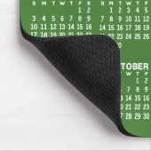 Tapis De Souris Calendrier - moderne vert et blanc simple (Coin)
