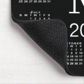 Tapis De Souris Calendrier Monogramme noir et blanc 2025 (Coin)
