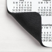 Tapis De Souris Calendrier noir et blanc des gros caractères 2019 (Coin)
