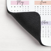 TAPIS DE SOURIS CALENDRIER PASTEL 2025 SCRIPT ÉCRIT À LA MAIN (Coin)