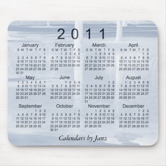Tapis De Souris Calendrier Paysages 2011 (Devant)
