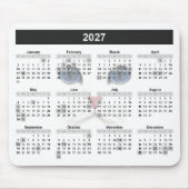 Tapis De Souris Calendrier persan blanc 2027 (Devant)