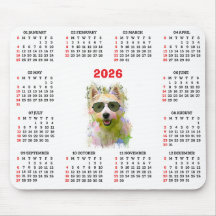 Calendrier personnalisable Chien Westie Mignon