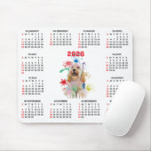 Tapis De Souris Calendrier personnalisable de chien Cockapoo migno (Avec souris)