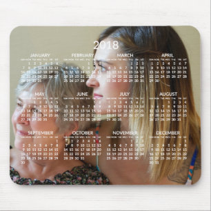 Tapis De Souris Calendrier personnalisé 2018 Mousepads Ajouter pho