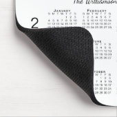 Tapis De Souris Calendrier personnalisé avec photo et nom blanc 20 (Coin)