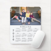 Tapis De Souris Calendrier personnalisé avec photo et nom blanc 20 (Avec souris)